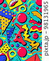 90s pop art pattern background illustration 98131965