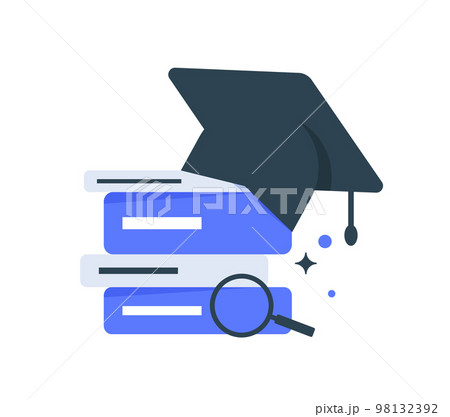 Education concept, graduation hat,accomplishment, vector illustration 98132392