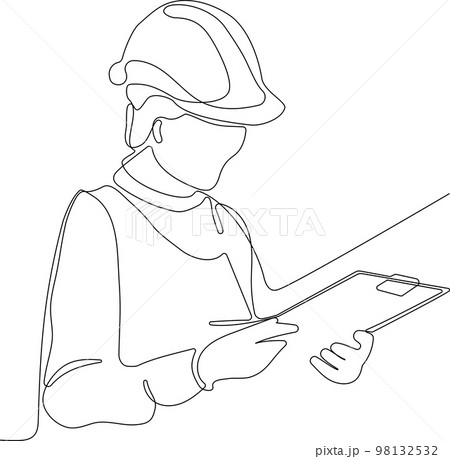 construction manager and engineer working on building site. Vector illustration construction manager and engineer working on building site. Vector illustration 98132532