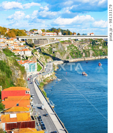 Porto Henrique bridge river cityscape Porto Henrique bridge river cityscape 98133179