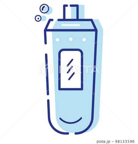 Isolated blue shampoo bottle cleanliness icon Vector Isolated blue shampoo bottle cleanliness icon Vector 98133596