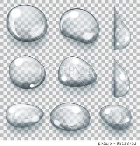 Transparent gray drops Transparent gray drops 98133752