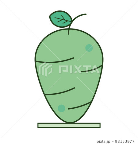 Isolated colored carrot icon Flat design Vector Isolated colored carrot icon Flat design Vector 98133977