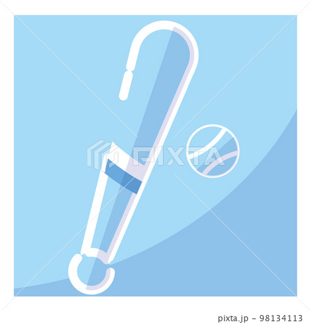 Isolated baseball wooden bat with ball icon Vector Isolated baseball wooden bat with ball icon Vector 98134113