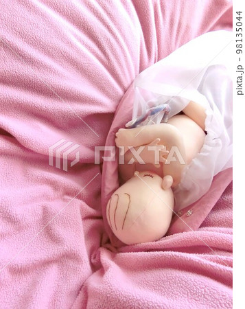 優しい手触りの赤ちゃん、胎児人形　実物大 98135044