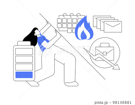 High stress levels abstract concept vector illustration. High stress levels abstract concept vector illustration. 98136881