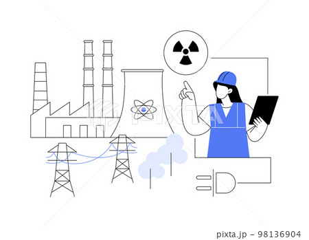 Electricity blue gradient concept icon. Nuclear energy usage abstract idea  thin line illustration. Nuclear fission and decay heat. Boiling water into  steam. Vector isolated outline color drawing Stock Vector | Adobe Stock