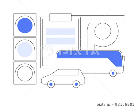 Traffic laws abstract concept vector illustration. Traffic laws abstract concept vector illustration. 98136983