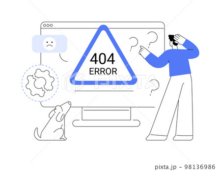 404 error abstract concept vector illustration. 98136986