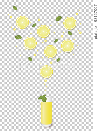 フレッシュな柑橘系果物のドリンク　レモン 98137007