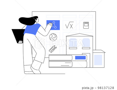 School curriculum abstract concept vector illustration. 98137128