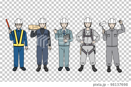 Construction industry, people working at construction sites, construction, civil engineering, carpenters, site supervisors 98137698