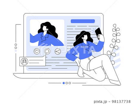 Blog abstract concept vector illustration. Blog abstract concept vector illustration. 98137738