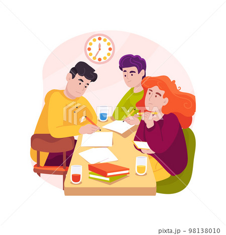 Standardized annual examination isolated cartoon vector illustration. 98138010