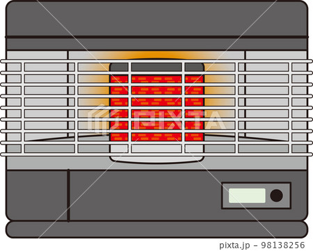 正面からみたFF式灯油ストーブのイラスト 98138256