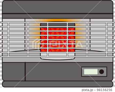 正面からみたFF式灯油ストーブのイラスト 98138256