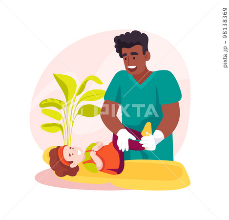 Massage isolated cartoon vector illustration. 98138369
