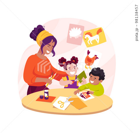 Arts and crafts class isolated cartoon vector illustration. 98138457
