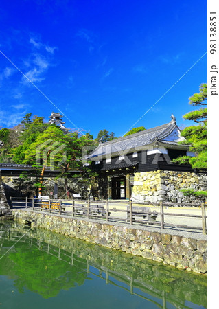 【高知県】シンメトリーな高知城天守閣と追手門 【高知県】シンメトリーな高知城天守閣と追手門 98138851