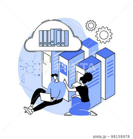 Datacenter manager isolated cartoon vector illustrations. Datacenter manager isolated cartoon vector illustrations. 98138978