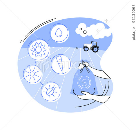 Rural grants isolated cartoon vector illustrations. 98139068