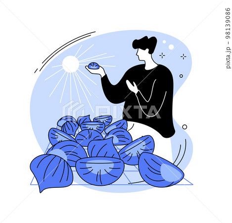 Chestnut farm isolated cartoon vector illustrations. 98139086