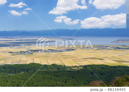 【秋田県】寒風山の景観 98139405