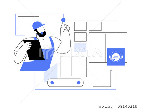 Warehouse voice tasking abstract concept vector illustration. 98140219