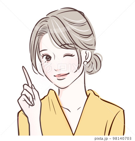 女性のイラスト素材 女性のイラスト素材 98140703
