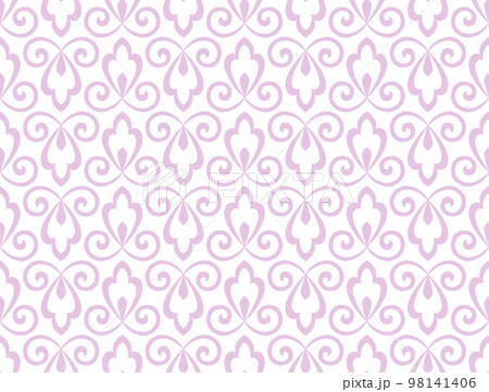 Flower geometric pattern. Seamless vector background. White and pink ornament 98141406