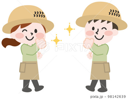 農家の夫婦のイラスト 農家の夫婦のイラスト 98142639