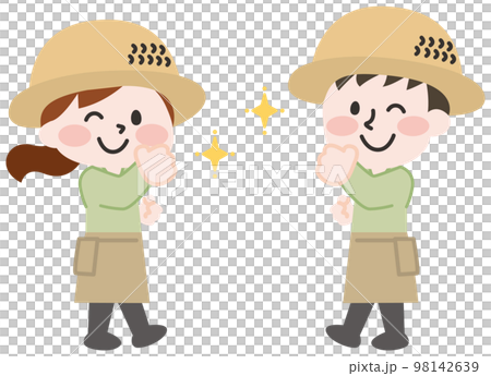 農家の夫婦のイラスト 農家の夫婦のイラスト 98142639