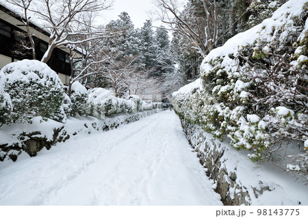 高野山蛇腹道の雪景色 【和歌山県高野町】 高野山蛇腹道の雪景色 【和歌山県高野町】 98143775