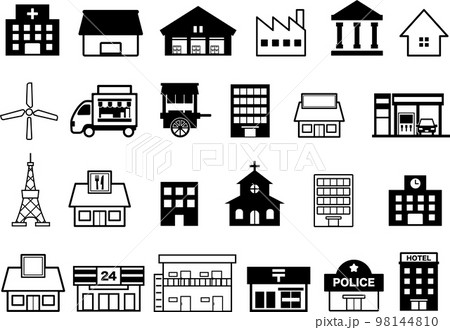 建物・建造物のイラストアイコンセット 98144810