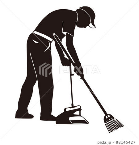 掃除をする男性 98145427