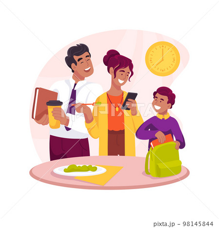 Morning rush isolated cartoon vector illustration. 98145844