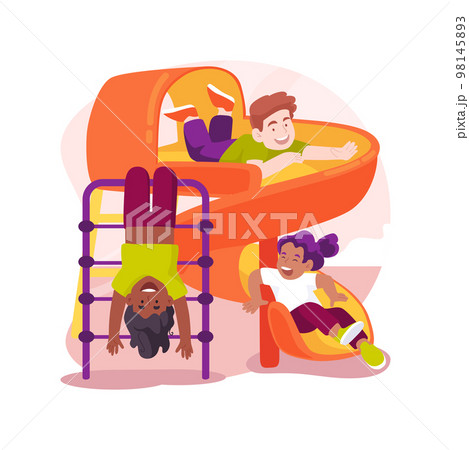 Jungle gym isolated cartoon vector illustration. Jungle gym isolated cartoon vector illustration. 98145893