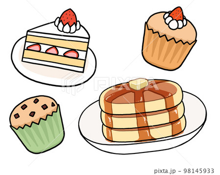 色んなケーキのイラストセット 色んなケーキのイラストセット 98145933