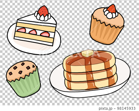 色んなケーキのイラストセット 色んなケーキのイラストセット 98145933