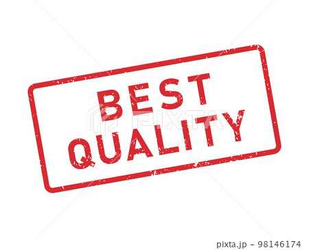 Grunge Best Quality word rubber stamp. Best Quality sign sticker set. Grunge vintage square label. Vector illustration isolated on white background 98146174