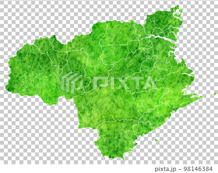 徳島　地図　水彩　アイコン 98146384