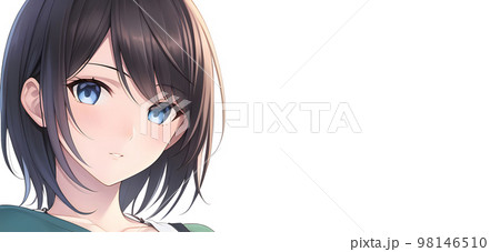 自作イラスト（ショートヘア少女） （立ち絵＋アイコン用