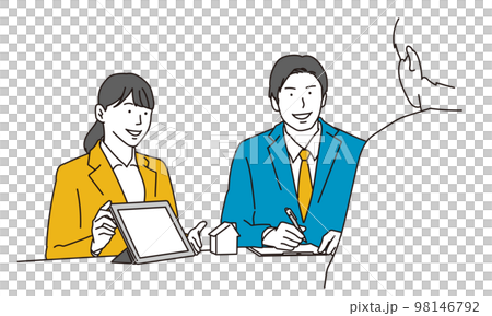 Business person explaining real estate 98146792