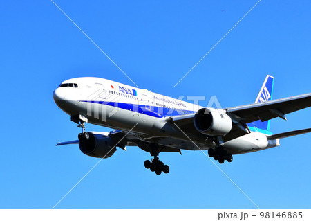 大阪国際空港 ANA 飛行機 着陸態勢 千里川尻 大阪国際空港 ANA 飛行機 着陸態勢 千里川尻 98146885