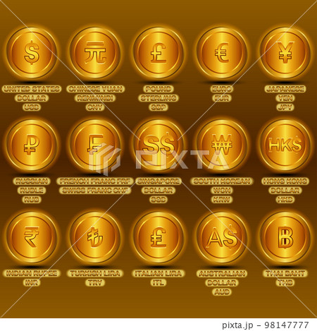 Famous currency symbols 98147777