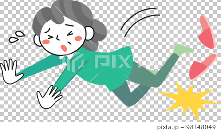 Senior woman to fall 98148049