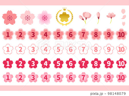 シンプルな桜のランキングアイコン シンプルな桜のランキングアイコン 98148079