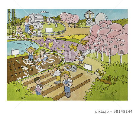 楽しい農園風景 98148144