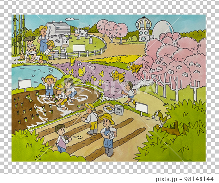 楽しい農園風景 98148144