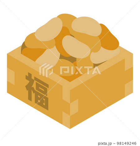 枡に入った福豆のイラスト 枡に入った福豆のイラスト 98149246